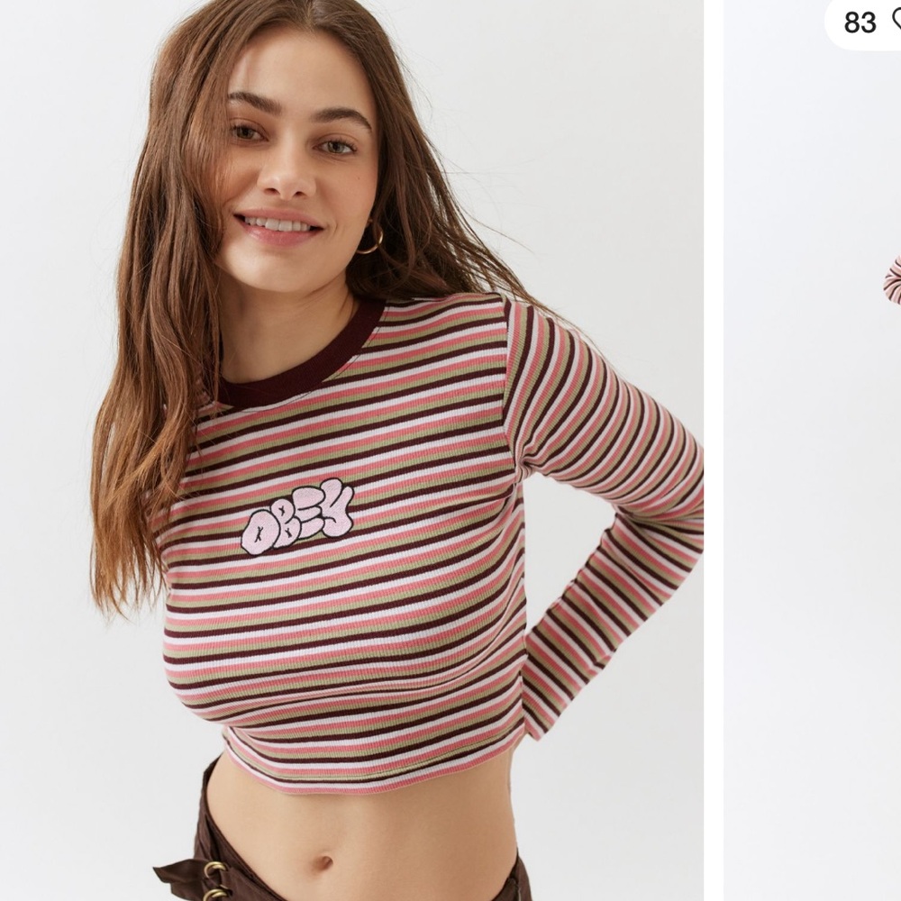 Obey Multicolor Striped Long Sleeve Tee